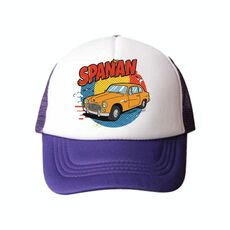 Cappello con visiera in spugna stampata per auto, stampa su richiesta (viola)