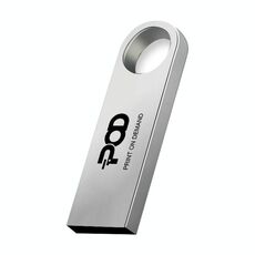 POD Metal USB 2.0 Flash Drive Stampa su richiesta, Memoria: 8 GB (Argento)