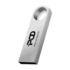 POD Metal USB 2.0 Flash Drive Stampa su richiesta, Memoria: 32 GB (Argento)