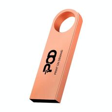 POD Metal USB 2.0 Flash Drive Stampa su richiesta, Memoria: 256 GB (oro rosa)