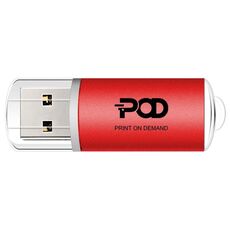 POD Colorful Metal USB 2.0 Flash Drive Stampa su richiesta, Memoria: 8 GB (Rosso)