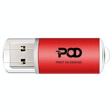 POD Colorful Metal USB 2.0 Flash Drive Stampa su richiesta, Memoria: 16 GB (Rosso)