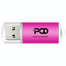 POD Colorful Metal USB 2.0 Flash Drive Stampa su richiesta, Memoria: 32 GB (Rosa rossa)
