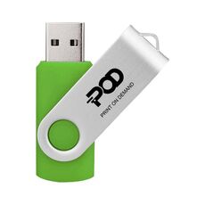 POD Colorful Metal Rotating USB 2.0 Flash Drive Stampa su richiesta, Memoria: 16 GB (verde)