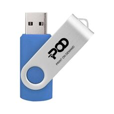 POD Colorful Metal Rotating USB 2.0 Flash Drive Stampa su richiesta, Memoria: 32 GB (blu)