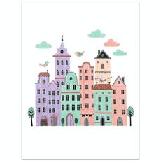 Stampa su tela decorativa con stampa a getto d'inchiostro EPSON 320g senza cornice, castello, su richiesta, dimensioni: 13x18 cm