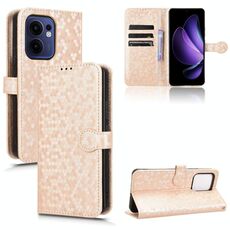 Per OPPO Reno13 F 4G / 5G Custodia in pelle con trama a nido d'ape (oro)