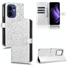 Per OPPO Reno13 F 4G / 5G Custodia in pelle con trama a nido d'ape (argento)