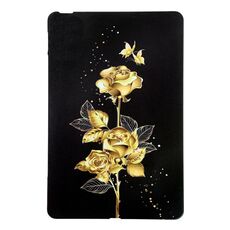 Per Amazon Kindle Paperwhite 12th 2024 Custodia in TPU per tablet intelligente con motivo dipinto a colori (rosa dorato)