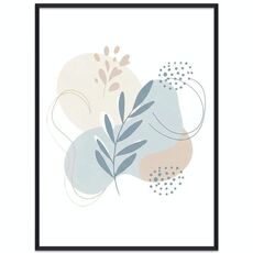 Dipinto decorativo di foglie fresche con cornice PS Stampa su richiesta, dimensioni: 15x20 cm