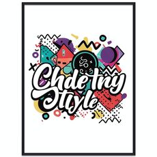 Dipinto decorativo graffiti con cornice PS stampabile su richiesta, dimensioni: 15x20 cm