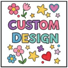 Disegno di bambino dipinto decorativo con cornice PS stampa su richiesta, dimensioni: 20x20 cm