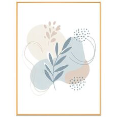 Dipinto decorativo di foglie fresche con cornice in lega di alluminio, stampa su richiesta, dimensioni: 15x20 cm