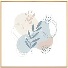 Dipinto decorativo di foglie fresche con cornice in lega di alluminio, stampa su richiesta, dimensioni: 80x80 cm