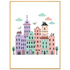 Dipinto decorativo del castello con cornice in lega di alluminio, stampa su richiesta, dimensioni: 15x20 cm