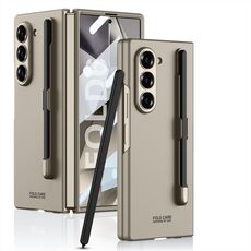 Per Samsung Galaxy Z Fold6 GKK Custodia per telefono PC ultrasottile integrata con slot per penna, penna non inclusa (grigio titanio)