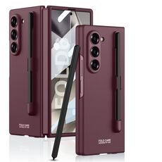 Per Samsung Galaxy Z Fold6 GKK Custodia per telefono PC ultrasottile integrata con slot per penna, penna non inclusa (rosso)