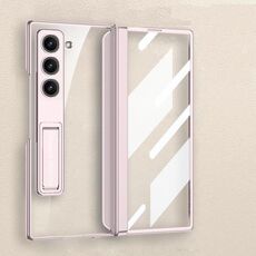 Per Samsung Galaxy Z Fold6 GKK Custodia per telefono con cerniera Phantom magnetica integrata con supporto (rosa)