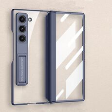 Per Samsung Galaxy Z Fold6 GKK Custodia per telefono con cerniera Phantom magnetica integrata con supporto (blu)
