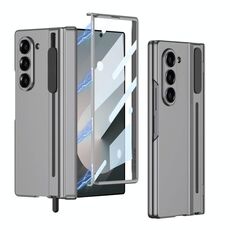 Per Samsung Galaxy Z Fold6 GKK Custodia per telefono con cerniera pieghevole magnetica integrata e slot per penna (grigio montagna)