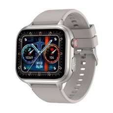 TK17 1.91 pollici Schermo Orizzontale Cinturino in Silicone Smart Watch Supporta ECG Elettrocardiogramma (Grigio)