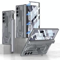 Per Samsung Galaxy Z Fold6 GKK Custodia per telefono con armatura scorrevole pieghevole integrata Camshield con astuccio per penna (grigio montagna)