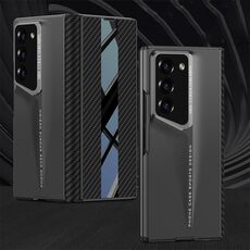 Per Samsung Galaxy Z Fold6 GKK Integrated Blade Flip PU Custodia per telefono (fibra di carbonio)
