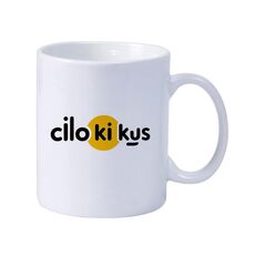 Cilokikus Tazza da latte in ceramica bianca semplice stampata Tazza da acqua Stampa su richiesta