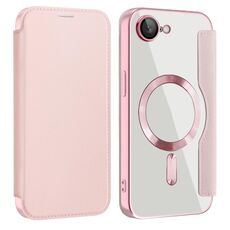 Per iPhone 16e Shield MagSafe RFID Antifurto Custodia in Pelle per Telefono (Rosa)