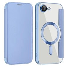 Per iPhone 16e Shield MagSafe RFID Antifurto Custodia in Pelle per Telefono (Blu)