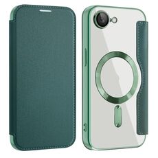 Per iPhone 16e Shield MagSafe RFID Antifurto Custodia in Pelle per Telefono (Verde)