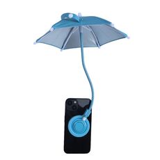 Ombrello magnetico mini impermeabile parasole con anello per dito (blu)