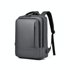 Zaino per laptop impermeabile multi-scomparto di grande capacità OUMANTU 2103 con porta USB (grigio)