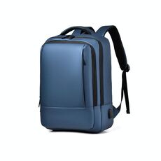 Zaino per laptop impermeabile multi-scomparto di grande capacità OUMANTU 2103 con porta USB (blu)