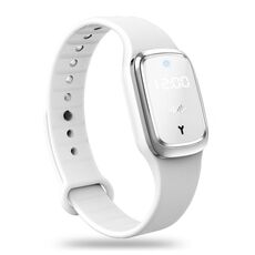 Orologio repellente per zanzare ad ultrasuoni Braccialetto repellente per zanzare all'aperto (bianco)