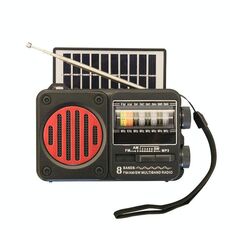 322BTS Antenna multibanda solare Radio FM Torcia portatile Altoparlante Bluetooth (consegna colore casuale)