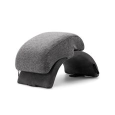 Cuscino pieghevole per ufficio, cuscino portatile per dormire, colore: schiuma grigio scuro