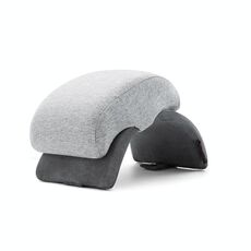 Cuscino pieghevole per ufficio, cuscino portatile per dormire, colore: L, schiuma, grigio chiaro