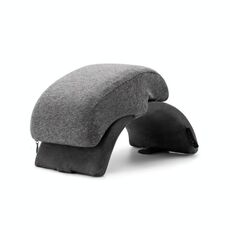 Cuscino pieghevole per ufficio, cuscino portatile per dormire, colore: L schiuma grigio scuro