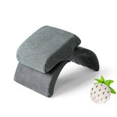 Cuscino pieghevole per ufficio, cuscino portatile per dormire, colore: L lattice grigio scuro