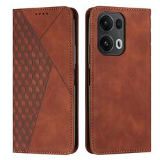 Per OPPO Reno13 Pro Global Diamond Splicing Skin Feel Custodia in pelle magnetica per telefono (marrone)