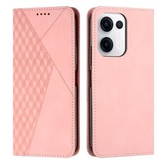 Per OPPO Reno13 5G Global Diamond Splicing Skin Feel Custodia in pelle magnetica per telefono (oro rosa)