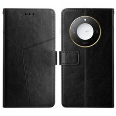 Custodia per telefono in pelle con motivo a Y per Honor X9c Smart (nero)