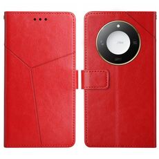Custodia per telefono in pelle con motivo a Y per Honor X9c Smart (rosso)