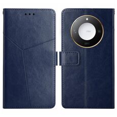 Custodia per telefono in pelle con motivo a Y per Honor X9c Smart (blu)