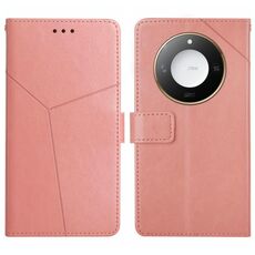 Custodia per telefono in pelle con motivo a forma di Y per Honor X9c Smart (rosa)