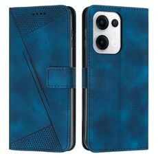 Per OPPO Reno13 5G Global Dream Triangle Custodia in pelle con cordino (blu)