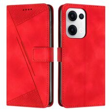 Per OPPO Reno13 5G Global Dream Triangle Custodia in pelle con cordino (rosso)