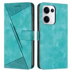 Per OPPO Reno13 5G Global Dream Triangle Custodia in pelle con cordino (verde)