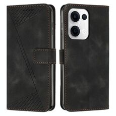 Per OPPO Reno13 5G Global Dream Triangle Custodia in pelle con cordino (nero)